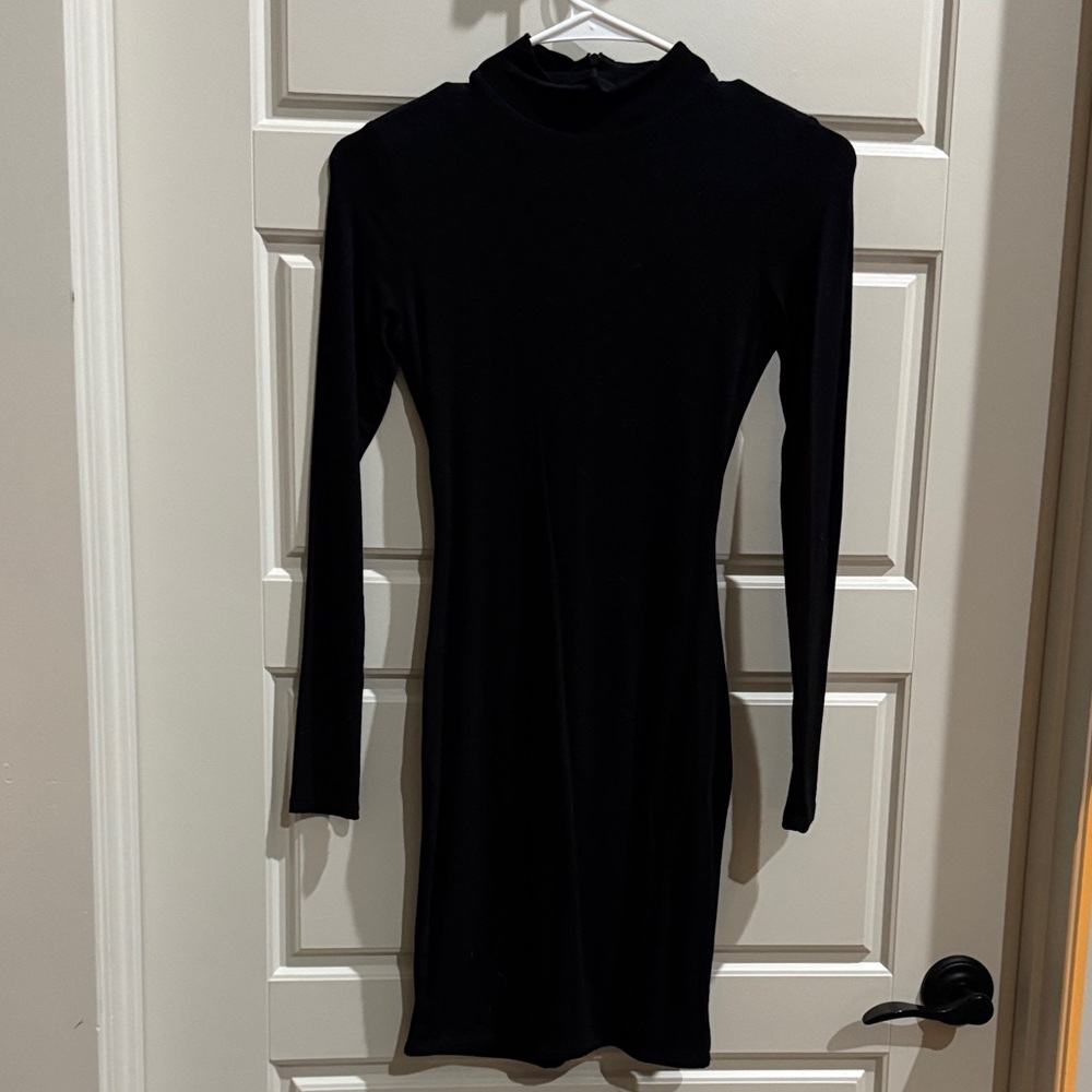 Naked Wardrobe Classic Black Long Sleeve Dress